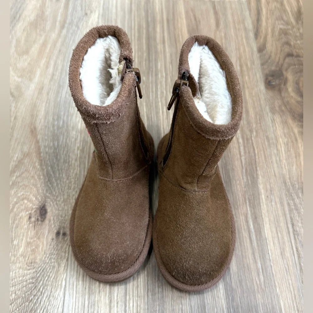 Tucker + Tate Embroidered Shearling Style Boots Girls Size 6